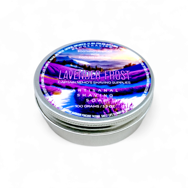 Captain Nemo's Lavender Frost Menthol Lavender Shaving Soap 100g